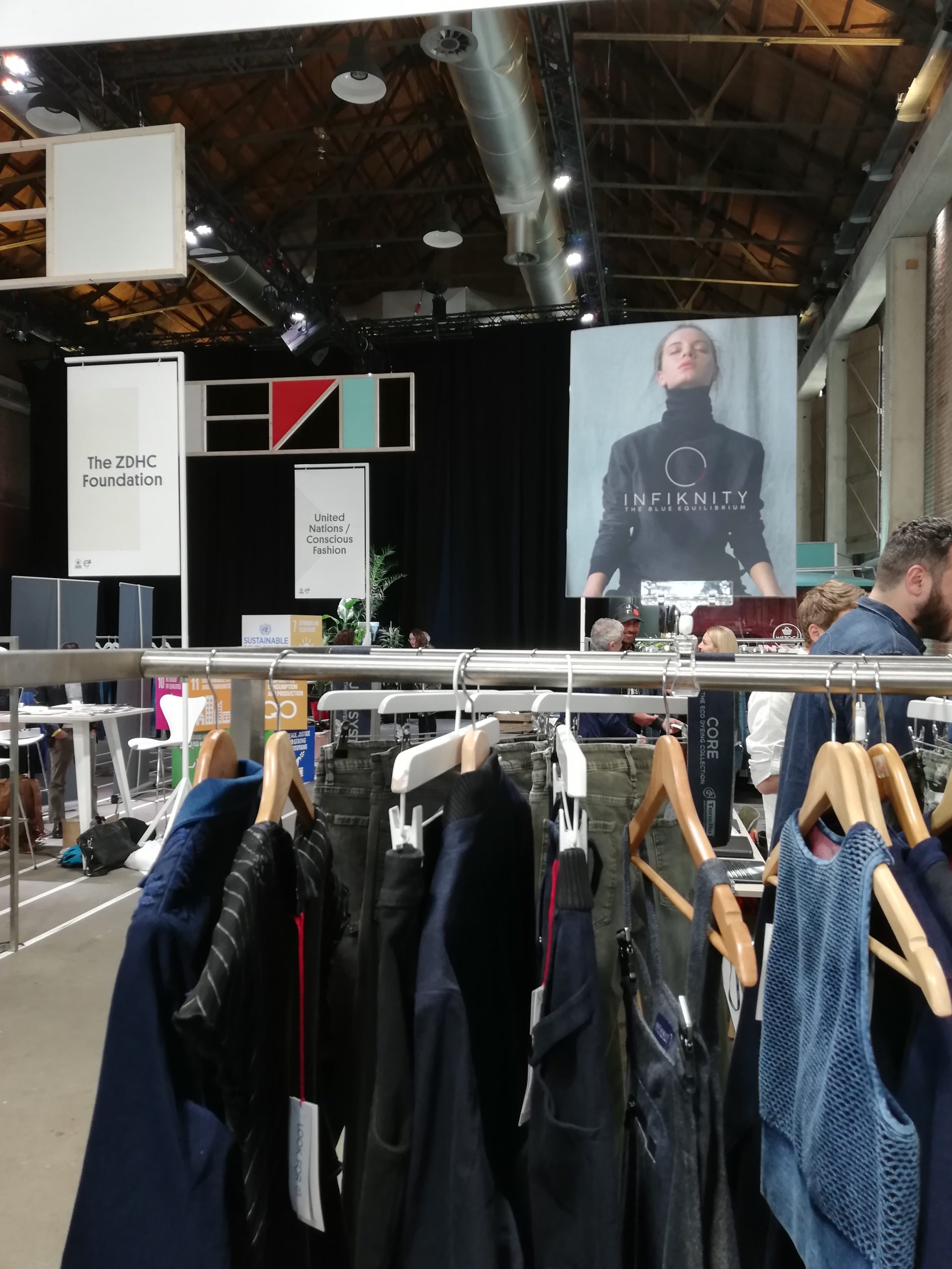 Infiknity indigo knitwear stand Arvind al King Pins Show