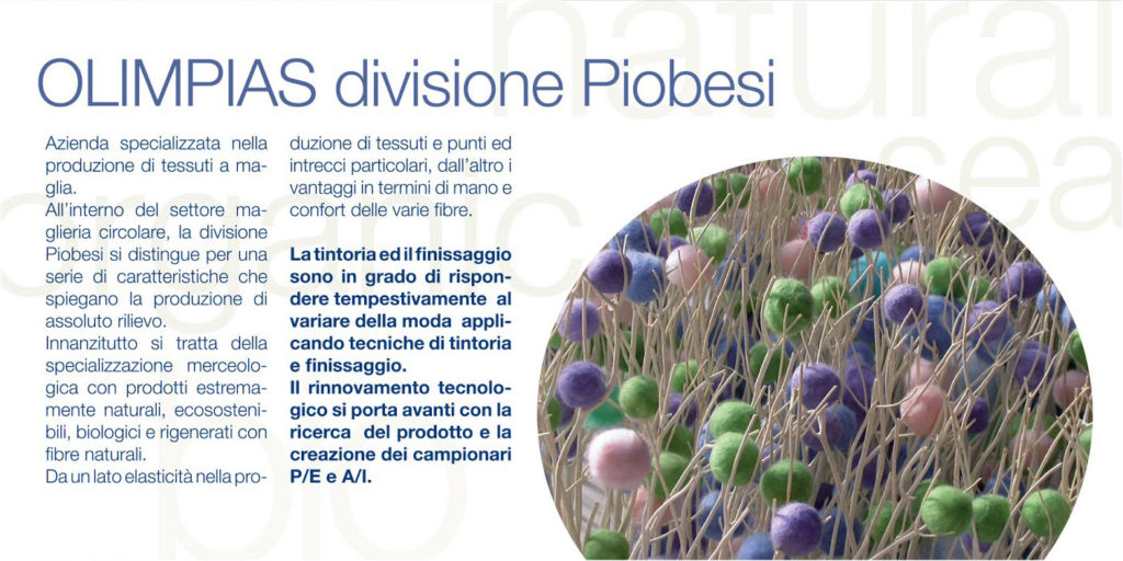 Sustainable yarn project by Meidea for Piombesi Olimpias