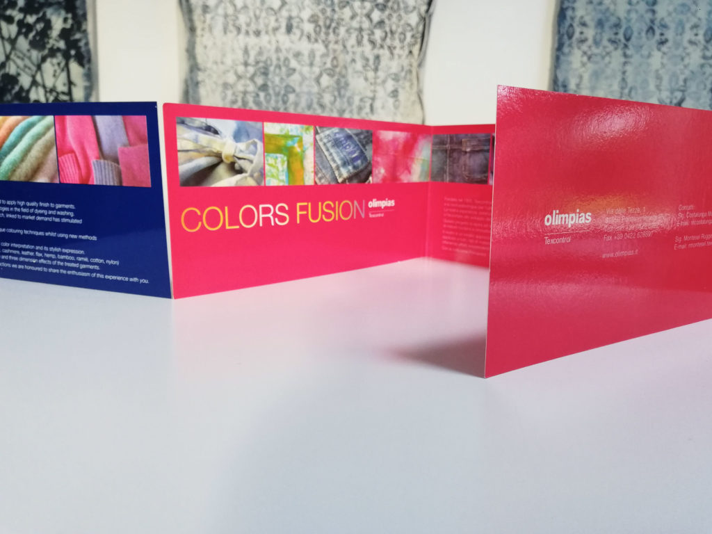 Colors Fusion flyers: dyeing innovations for Olimpias